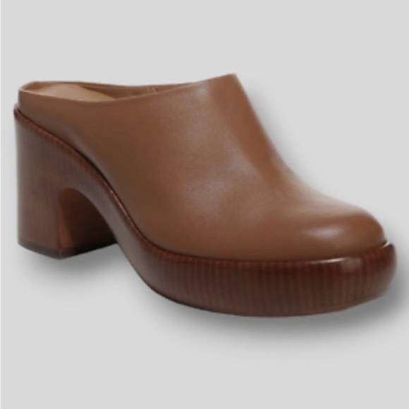 VINCE NWT Sz 8.5 Navina Leather Mule in Tan - Picture 1 of 4